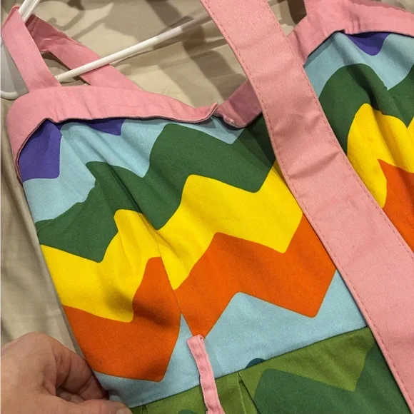 Collectif Multicolor Chevron Midi Dress - Picture 5 of 7